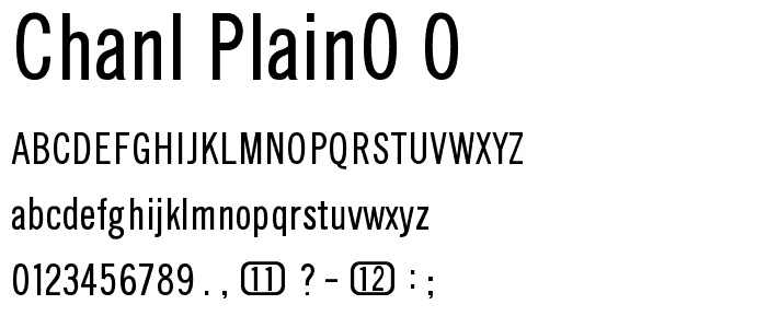CHANL Plain0_0 font